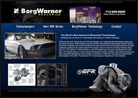 Borg Warner EFR Turbochargers website design